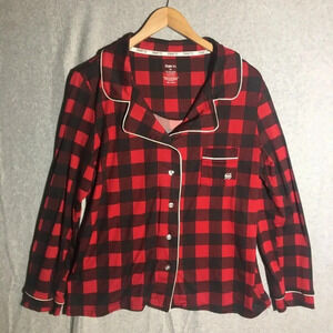 Womens Born Pajama Top Holiday Party Christmas Family Pictures Flannel Lounge